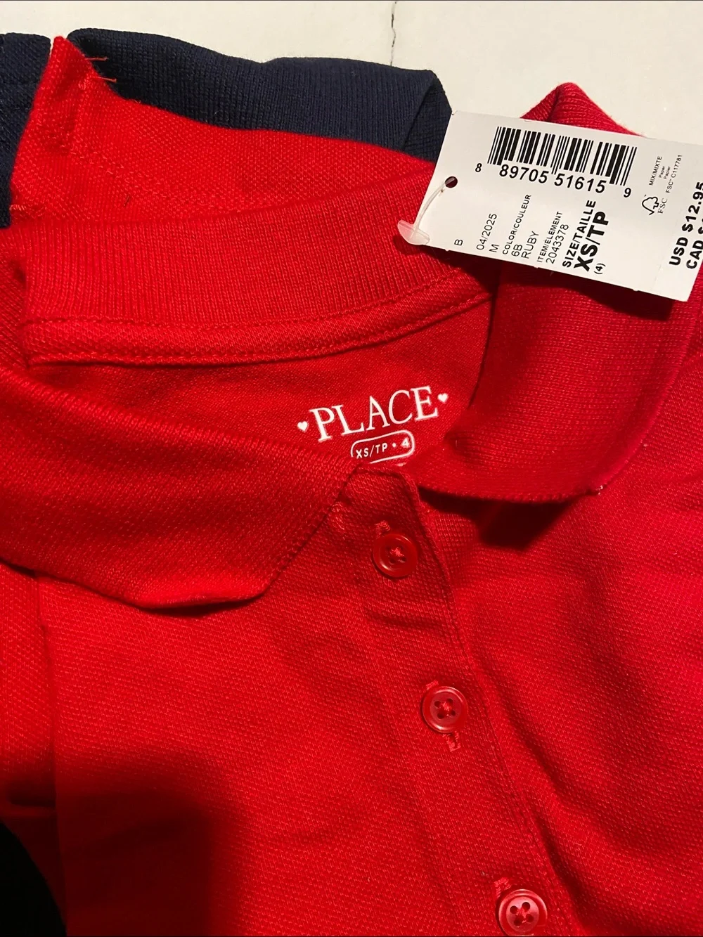 The Children's Place Red & Navy Polo Matching Set